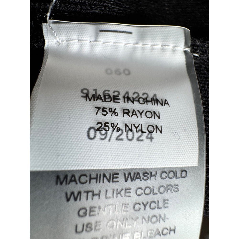 Vince Camuto Women Rich Black White Trim Ribbed Knit Tank Top 91624224 Large NEW - Picture 7 of 7
